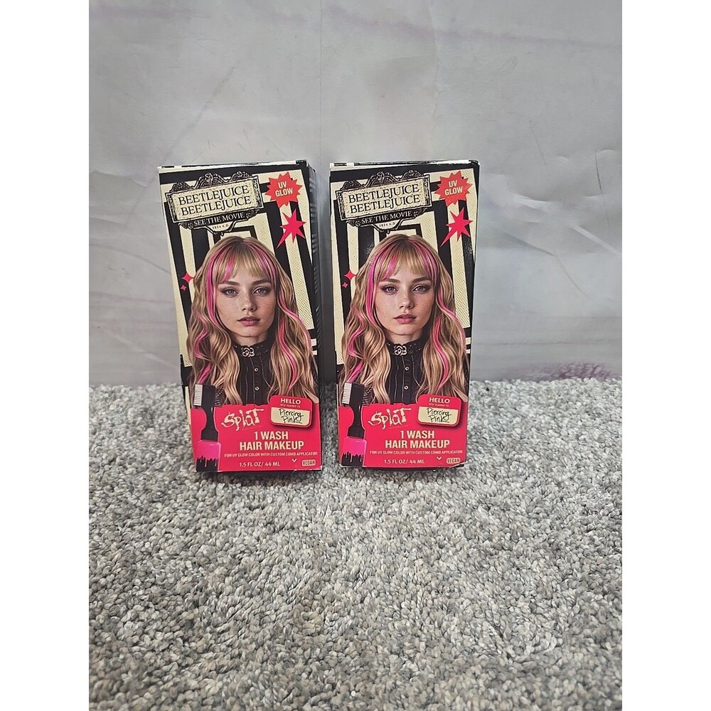 2 Boxes Splat Beetlejuice Piercing Pink Temporary Hair Color Dye Hair Makeup